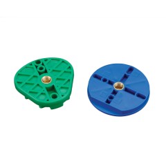 Plasdent ROUND ARTICULATING MOUNTING PLATES, Blue Color (100pcs/bag)